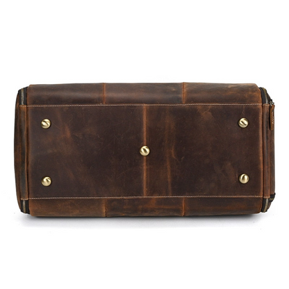 Brown Realm Leather Duffel Bag