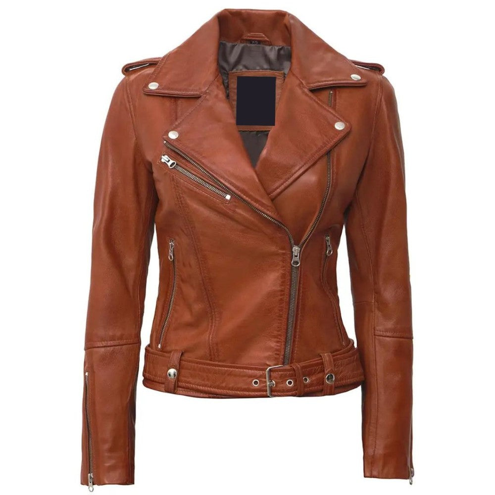Brown Reverie Biker Jacket