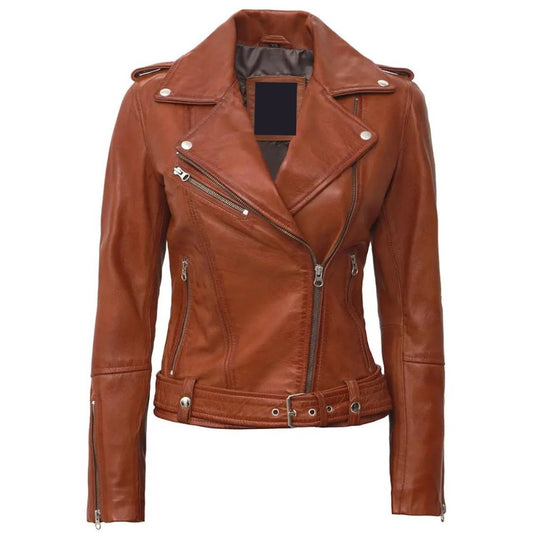 Brown Reverie Biker Jacket