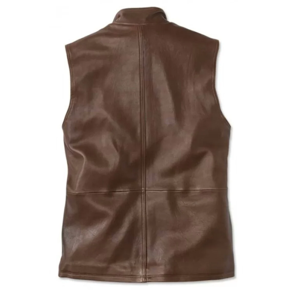 Brown Sabre Biker Vest