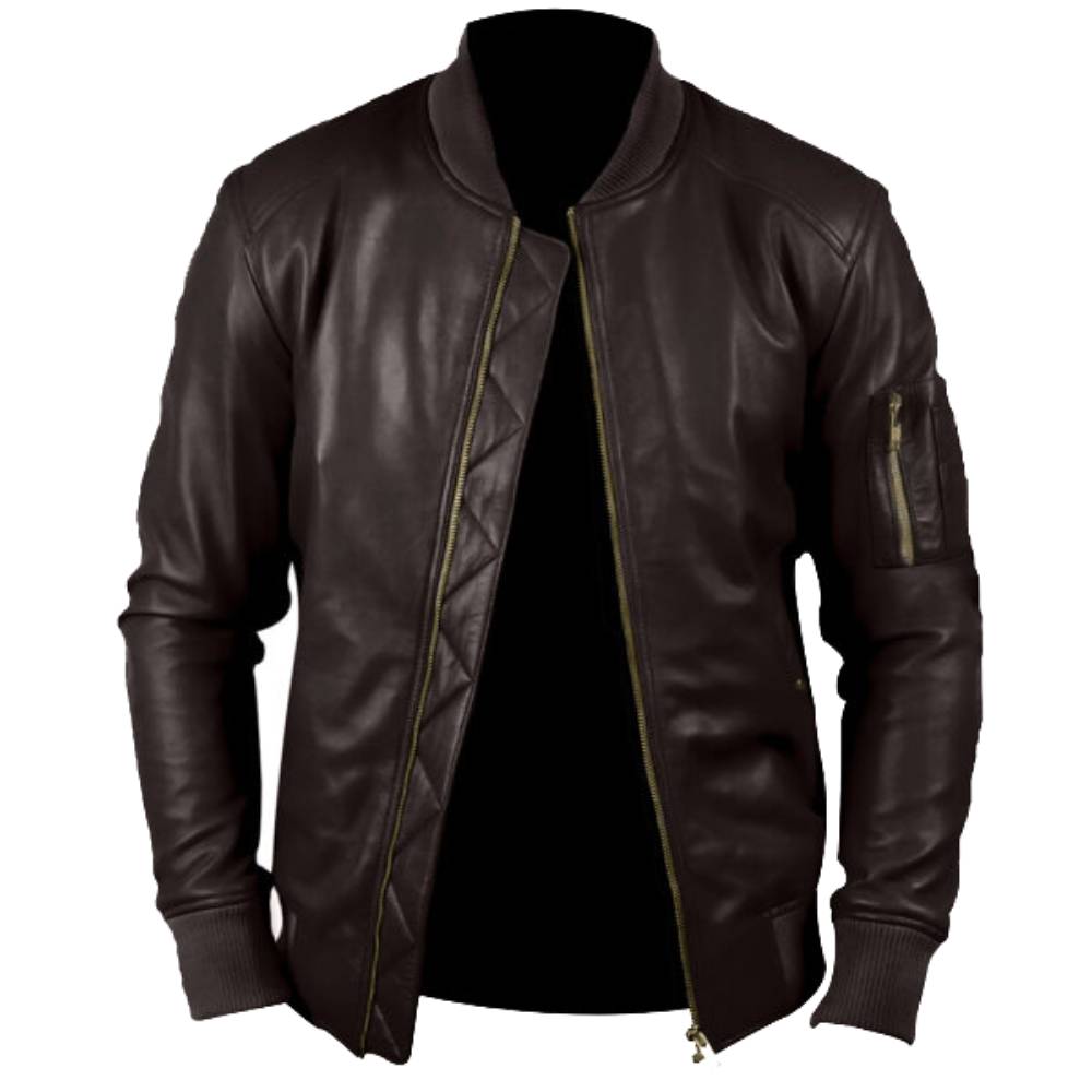 Brown Sleuth Bomber Jacket
