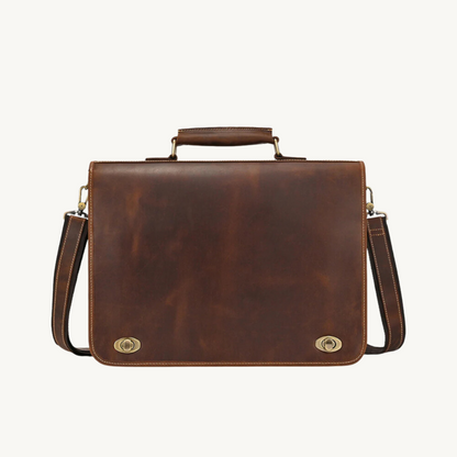 Brown Solace Leather Briefcase