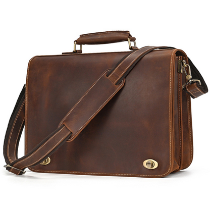 Brown Solace Leather Briefcase