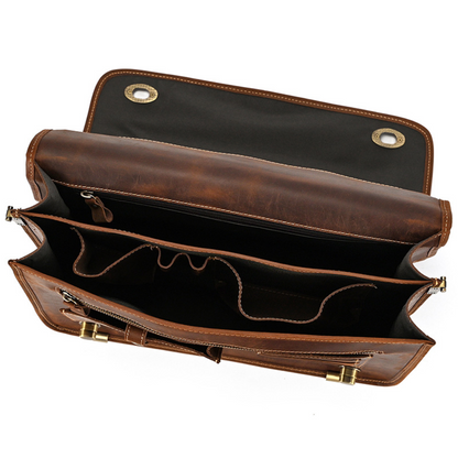 Brown Solace Leather Briefcase