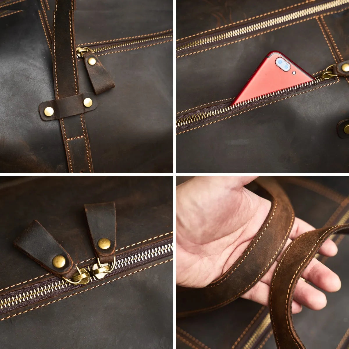 Brown Spur Duffel Bag