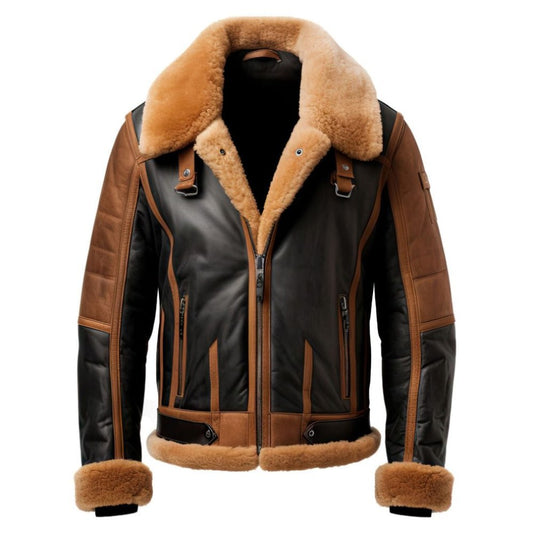 Brown Stealth Faux Shearling Jacket