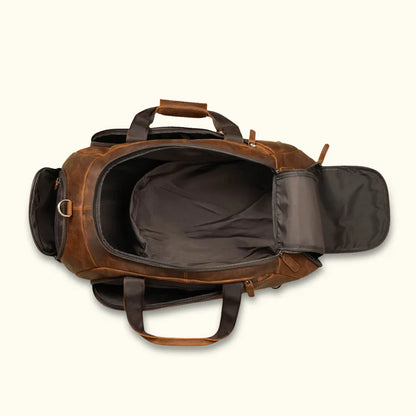 Brown Trove Leather Duffel Bag