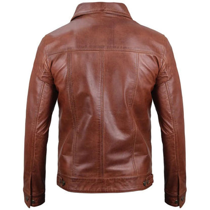 Brown Trucker Pioneer Biker Jacket
