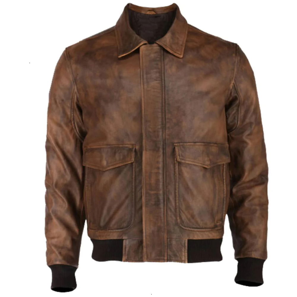 Brown Vintage Vandal Bomber Jacket