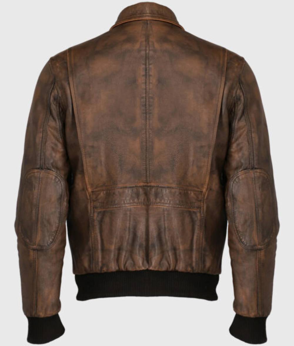 Brown Vintage Vandal Bomber Jacket