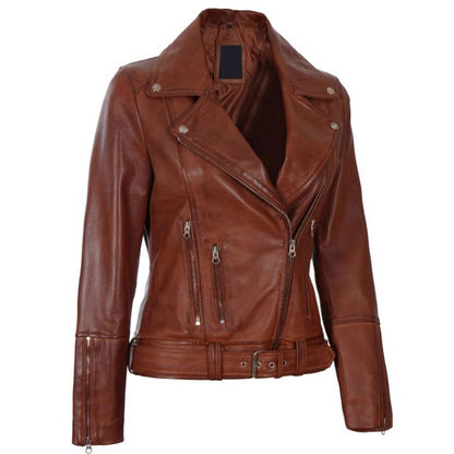 Brown Vixen Biker Jacket