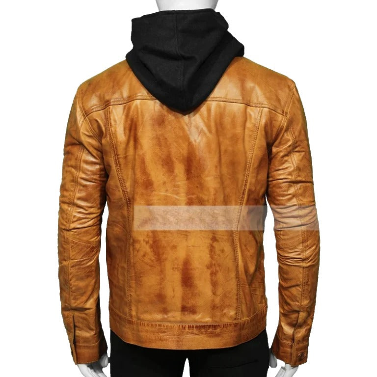 Brown Wolf Hooded Jacket