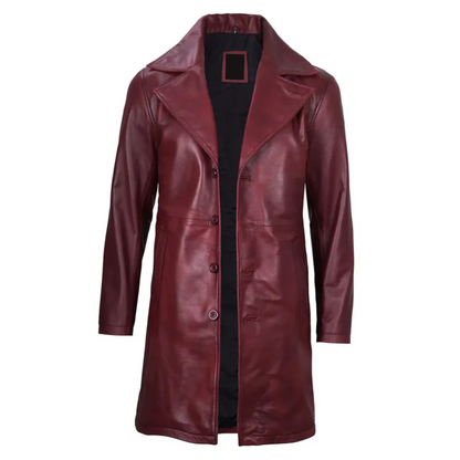 Bryson Maroon Aegis Trench Coat