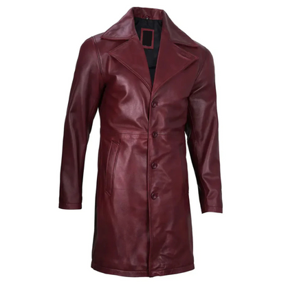 Bryson Maroon Aegis Trench Coat