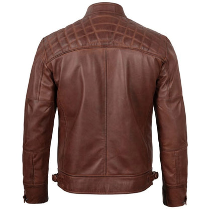 Café Brown Explorer Biker Jacket