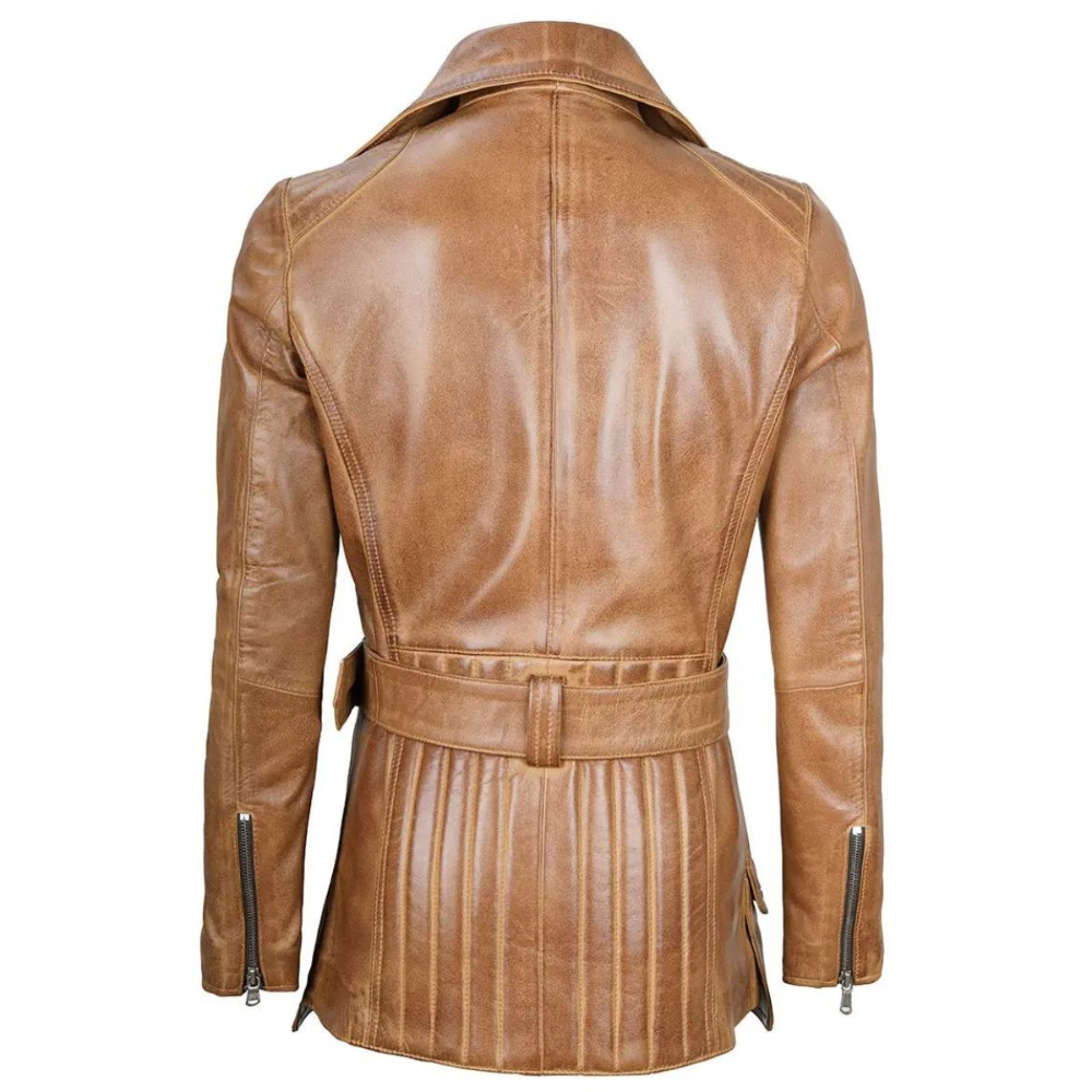 Camel Brown Aegis Biker Jacket