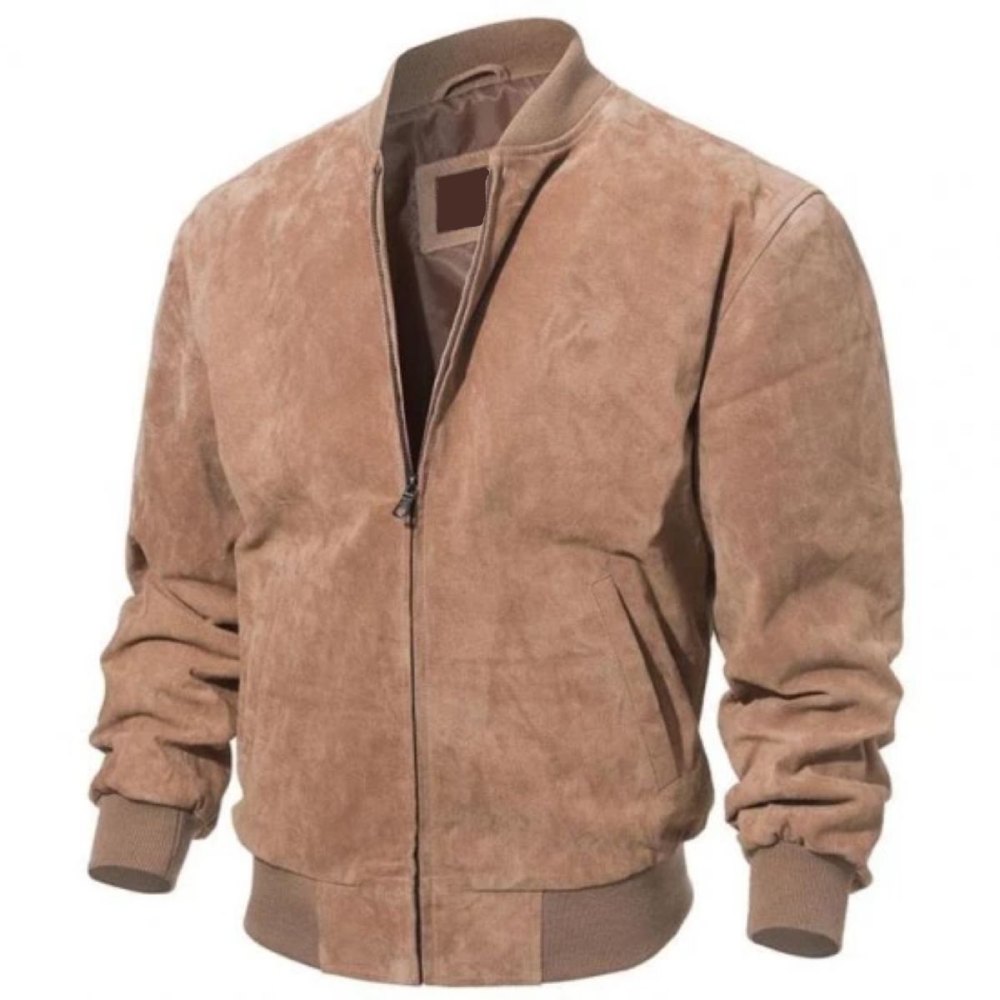 Camel Brown Maverick Suede Jacket