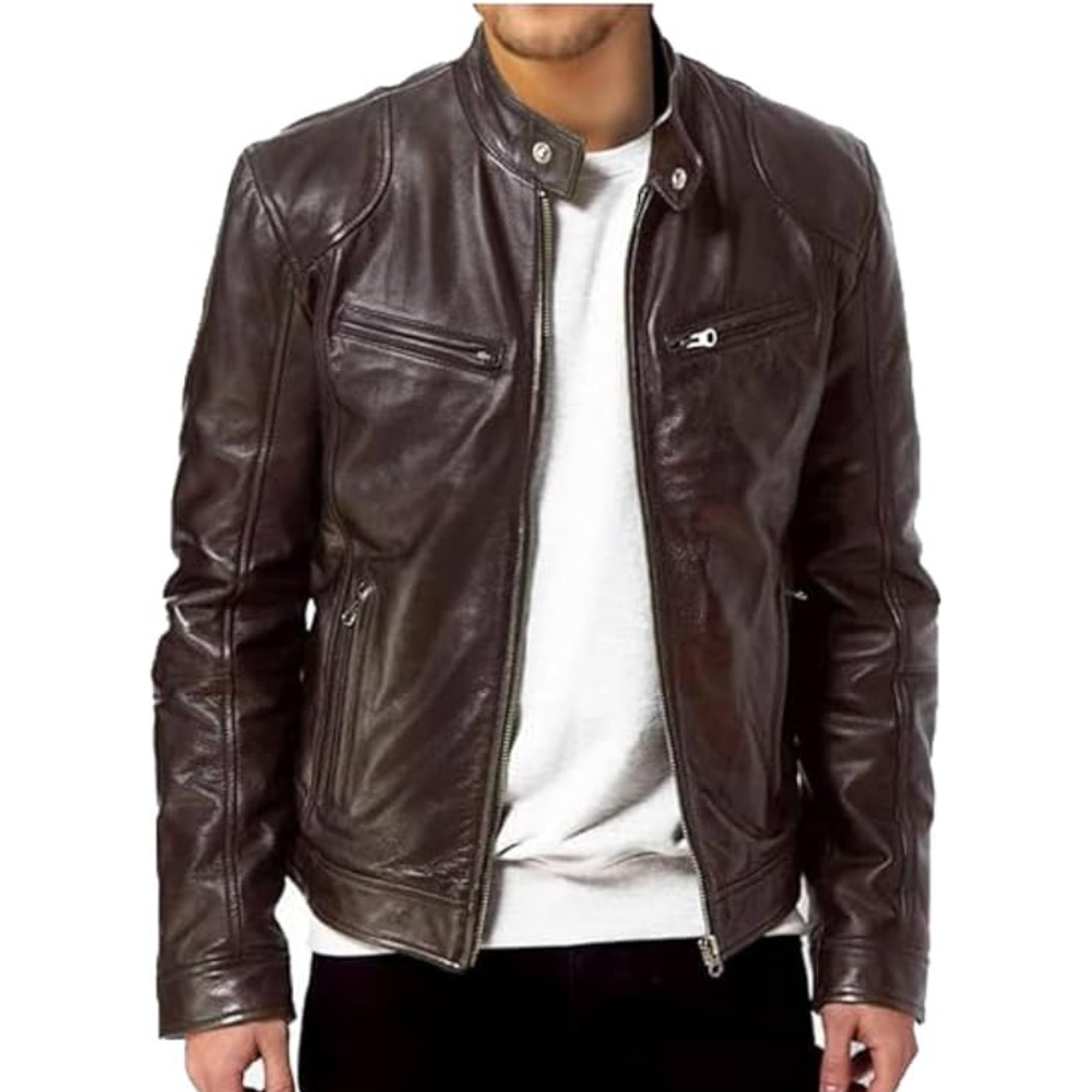 Classic-Brown-Lambskin-Biker-Jacket
