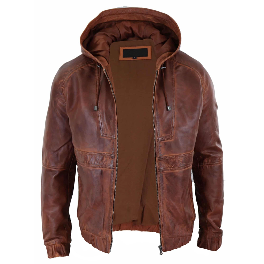 Classic Cavalry Brown Hooded Jacket