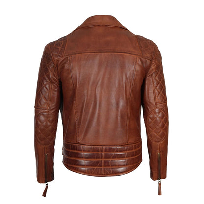 Classic Vintage Brown Biker Jacket