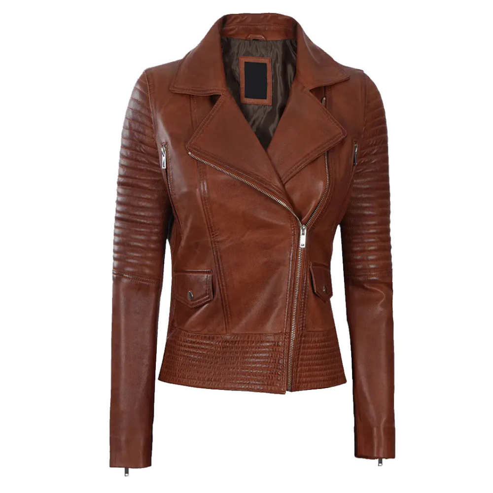 Cognac Brown Asymmetrical Racer