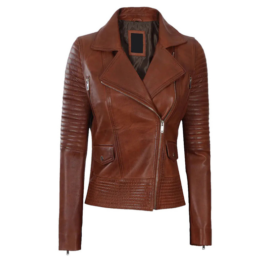 Cognac Brown Asymmetrical Racer