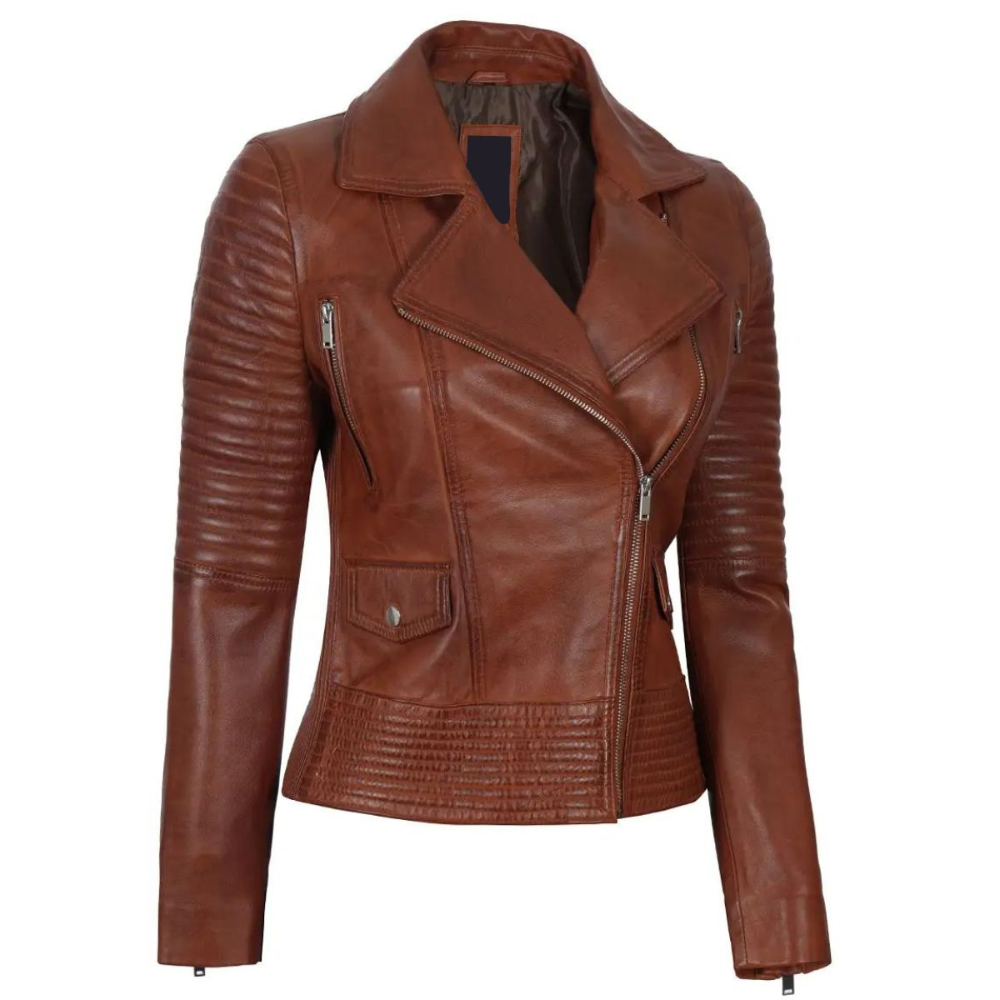 Cognac Brown Asymmetrical Racer