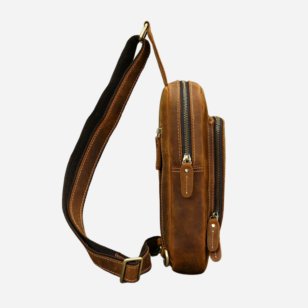 Crazy Horse Tan Sling Bag