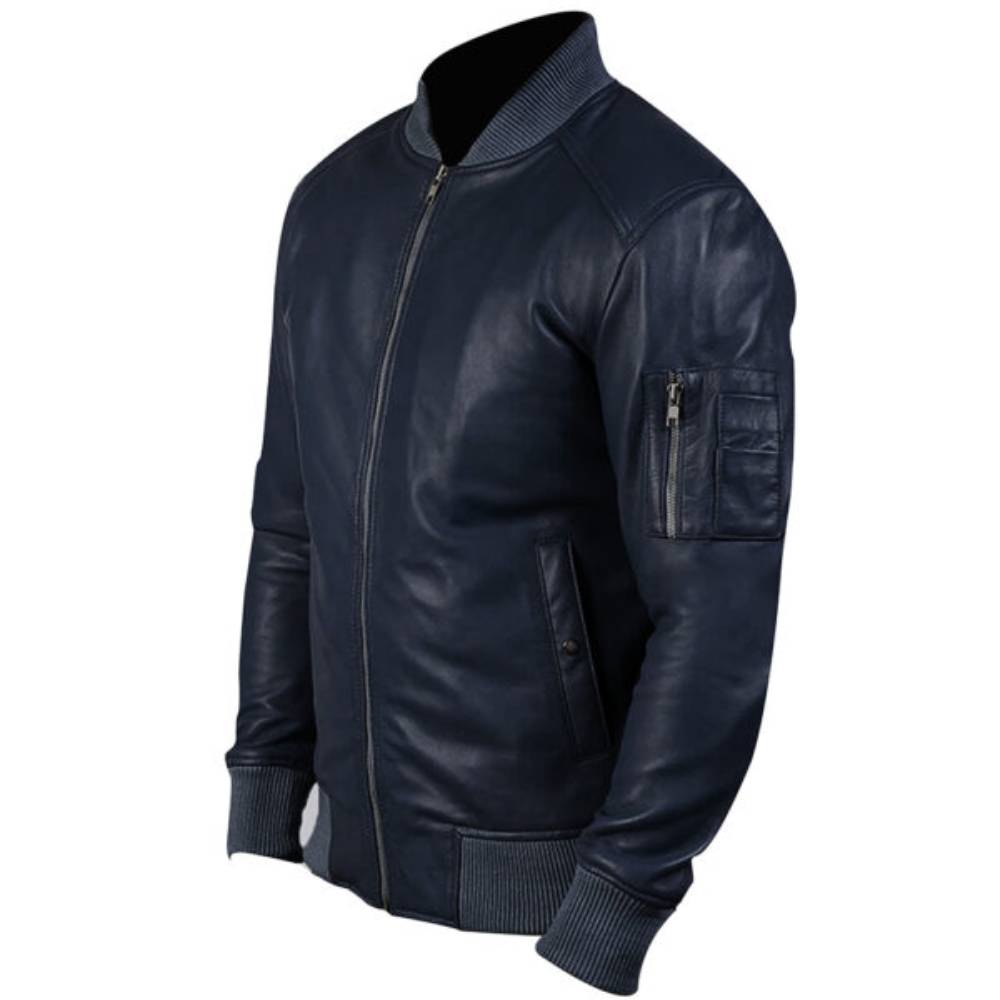 Dark Blue Avenger Bomber Jacket