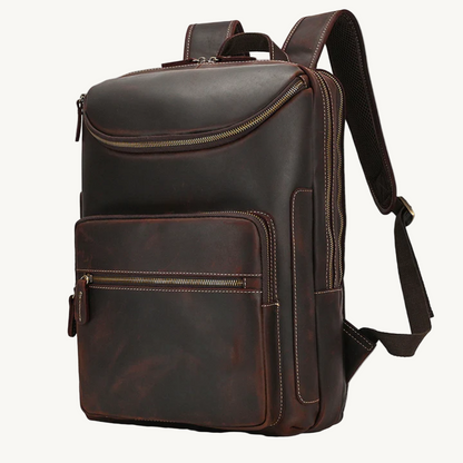 Dark Brown Executive Leather Backpack