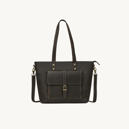Dark-Brown-Leather-Tote-Bag