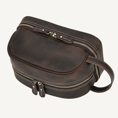 Dark Brown Luxe Toiletry Bag