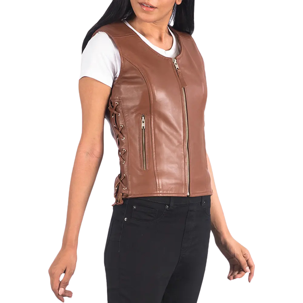 Dark Brown Sway Leather Vest