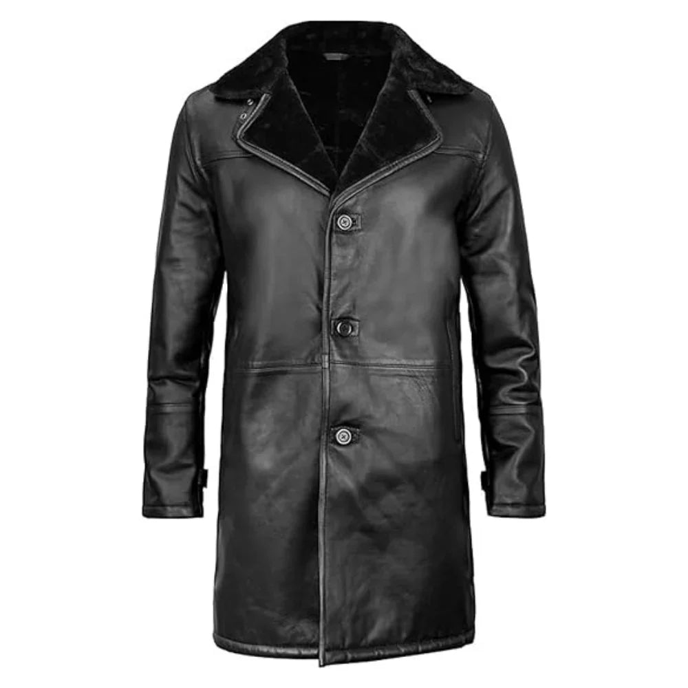 Deep Black Rogue Faux Shearling Coat