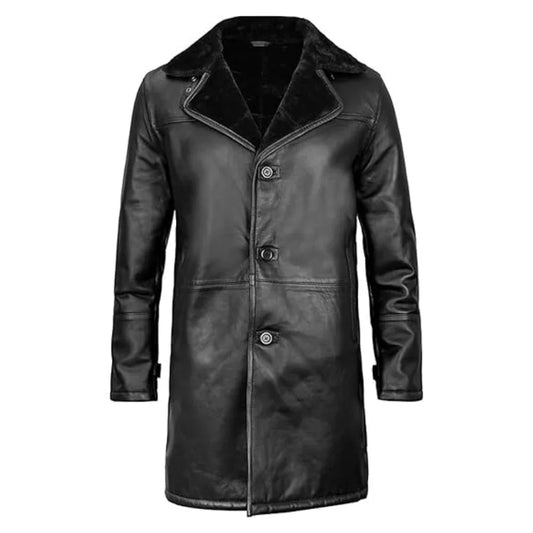 Deep Black Rogue Faux Shearling Coat