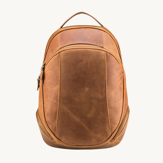 Durable Crazy Horse Leather Everyday Backpack