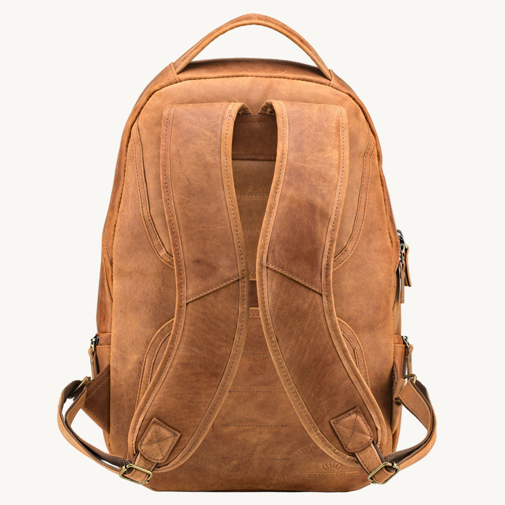 Durable Crazy Horse Leather Everyday Backpack
