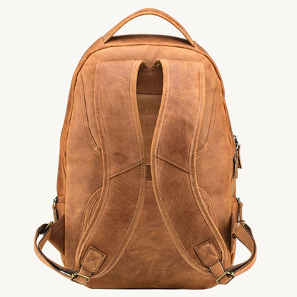 Durable Crazy Horse Leather Everyday Backpack