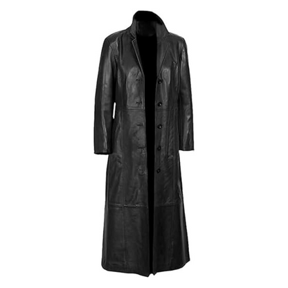 Elegant-Black-Lambskin-Trench-Coat
