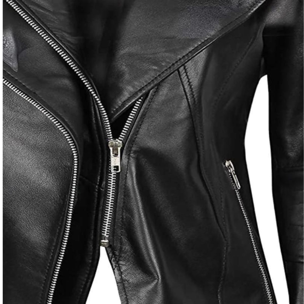 Fitted Black Valor Biker Jacket