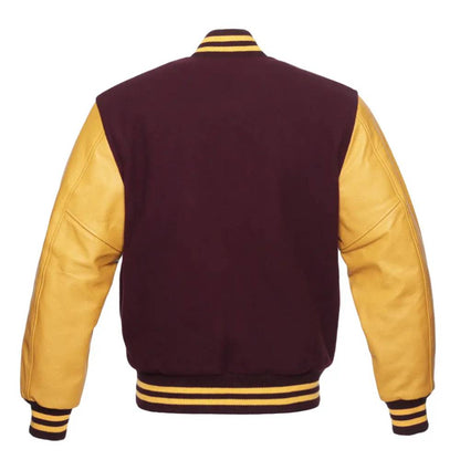 Gilded Maroon Varsity Jacket