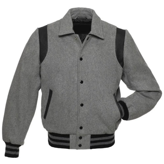 Grey & Black Varsity Jacket