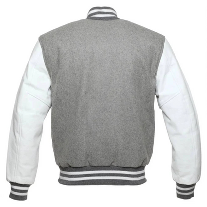 Grey Elegance Varsity Jacket