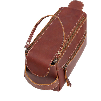 Heritage Brown Travel Toiletry Bag