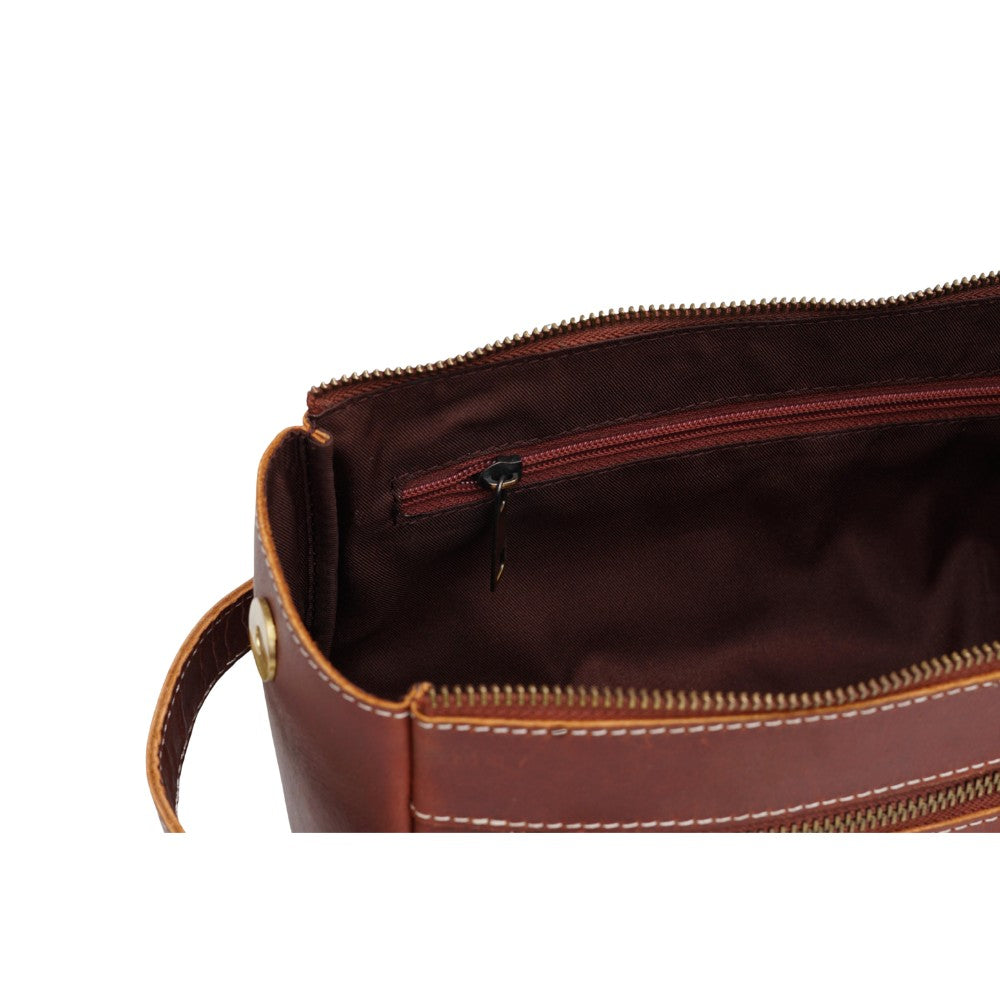 Heritage Brown Travel Toiletry Bag