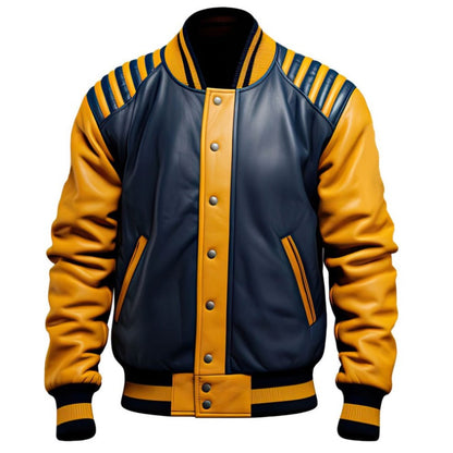 Jock Jacket Navy and Yellow Bomber Jacket