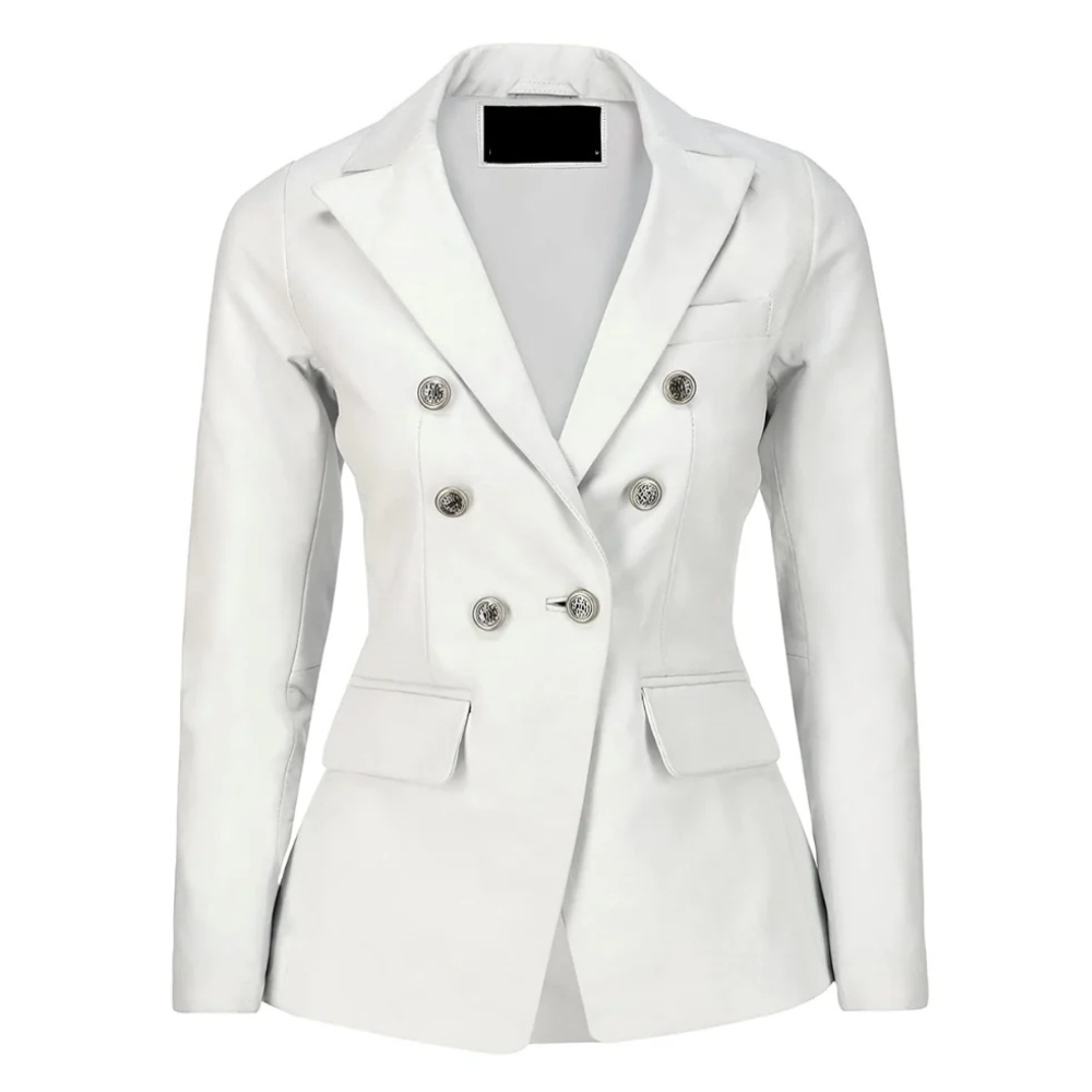 Kim-K-White-Aura-Leather-Blazer
