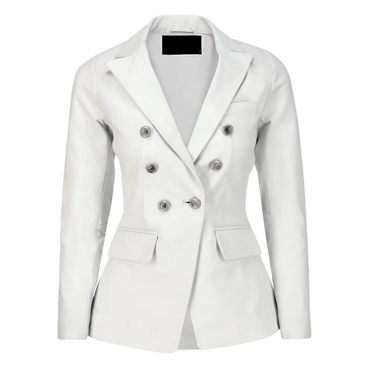 Kim-K-White-Aura-Leather-Blazer