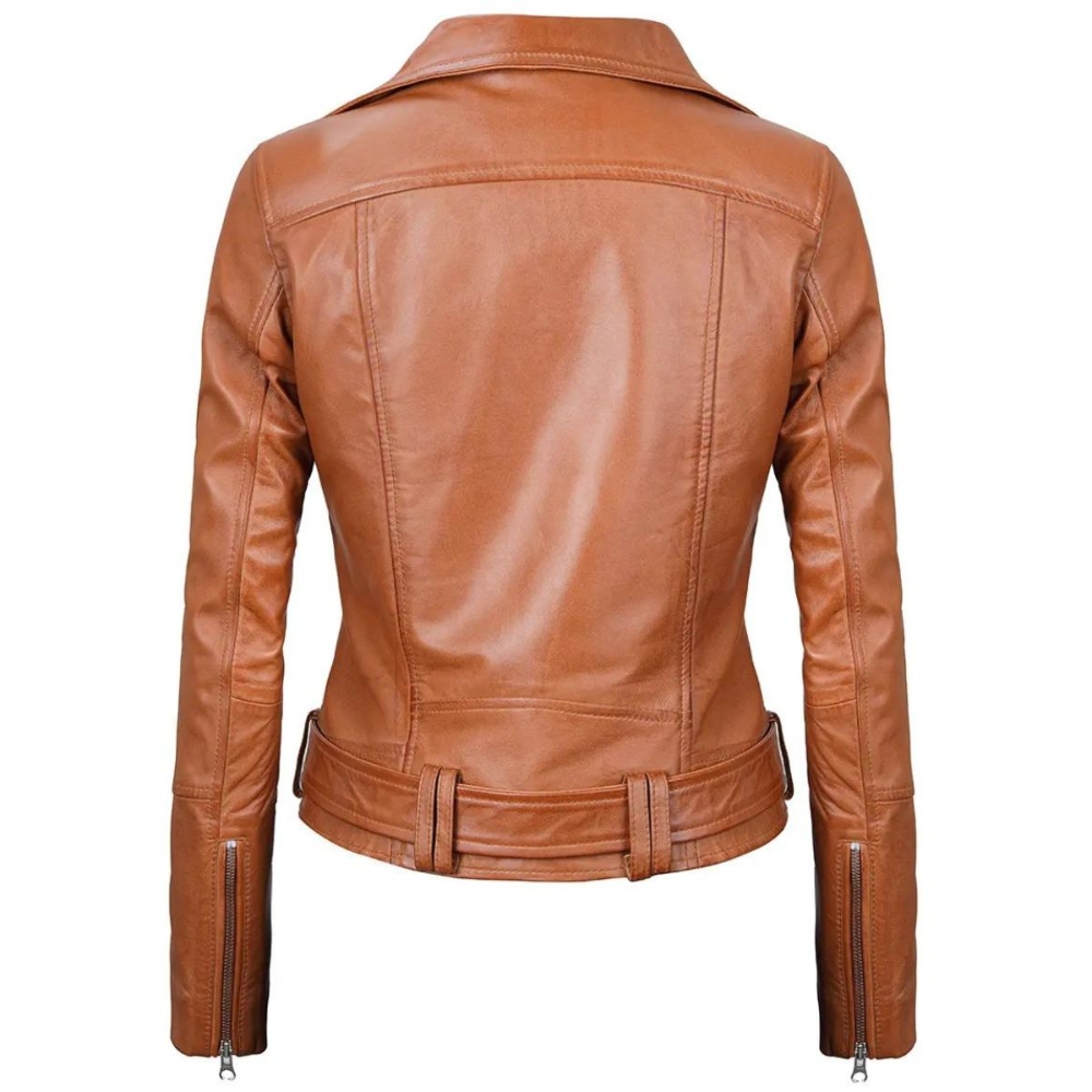 Light Brown Zephyr Biker Jacket