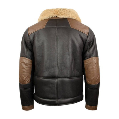 B3 Chocolate Shearling Bomber Jacket